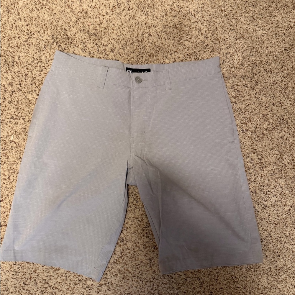 Travis Mathew Light Gray Flat Front Shorts